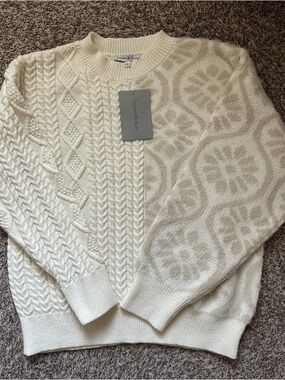 NWT mixed stitch sweater